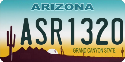 AZ license plate ASR1320