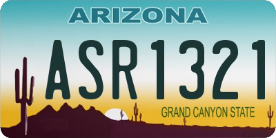 AZ license plate ASR1321