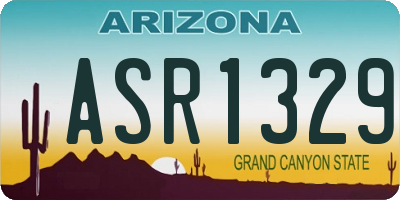 AZ license plate ASR1329