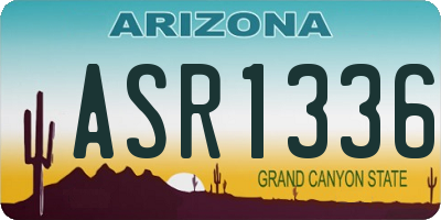 AZ license plate ASR1336