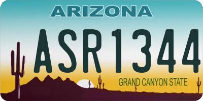 AZ license plate ASR1344