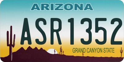 AZ license plate ASR1352