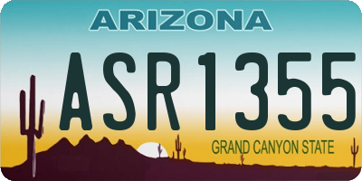 AZ license plate ASR1355