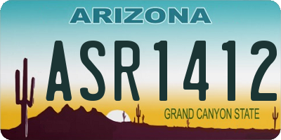 AZ license plate ASR1412