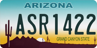 AZ license plate ASR1422