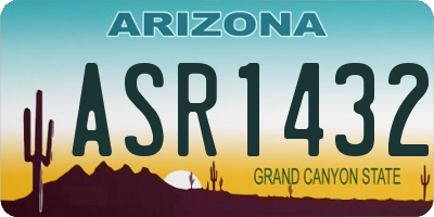 AZ license plate ASR1432