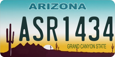 AZ license plate ASR1434