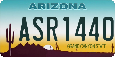 AZ license plate ASR1440