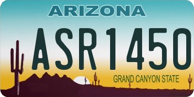 AZ license plate ASR1450