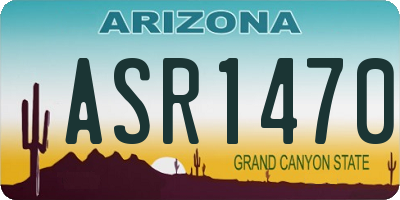 AZ license plate ASR1470