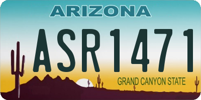 AZ license plate ASR1471