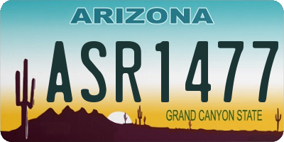 AZ license plate ASR1477