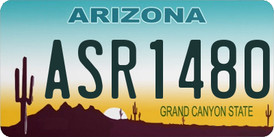 AZ license plate ASR1480