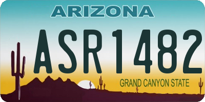 AZ license plate ASR1482