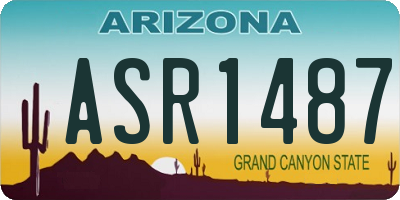 AZ license plate ASR1487