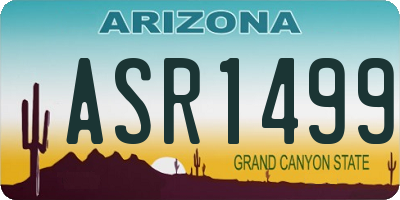 AZ license plate ASR1499