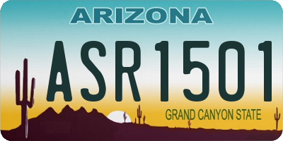 AZ license plate ASR1501