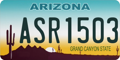 AZ license plate ASR1503