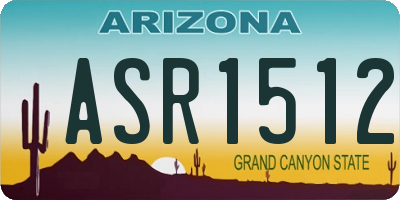 AZ license plate ASR1512