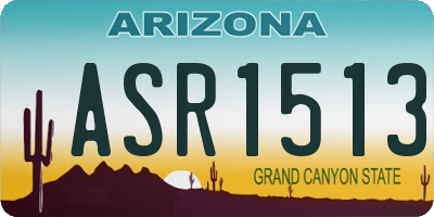 AZ license plate ASR1513