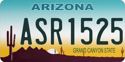 AZ license plate ASR1525