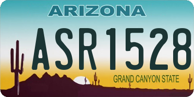 AZ license plate ASR1528