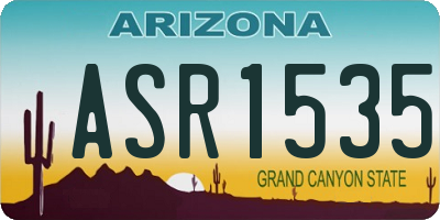 AZ license plate ASR1535