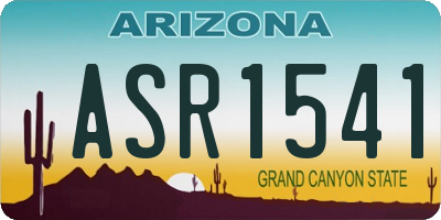 AZ license plate ASR1541