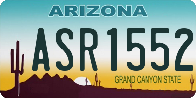 AZ license plate ASR1552