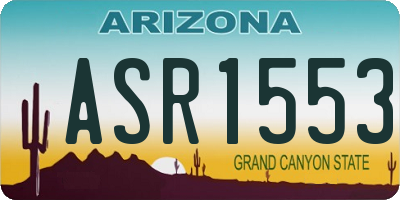 AZ license plate ASR1553