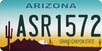 AZ license plate ASR1572