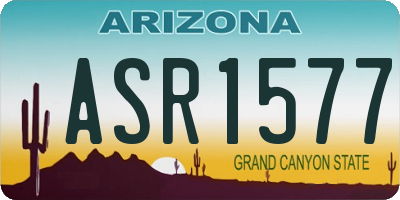 AZ license plate ASR1577