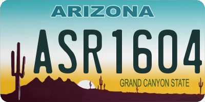 AZ license plate ASR1604