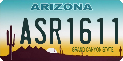 AZ license plate ASR1611