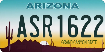 AZ license plate ASR1622