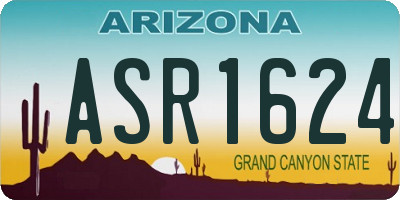 AZ license plate ASR1624