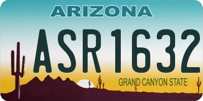 AZ license plate ASR1632