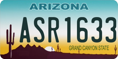 AZ license plate ASR1633