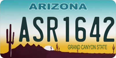 AZ license plate ASR1642
