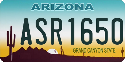 AZ license plate ASR1650