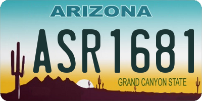 AZ license plate ASR1681
