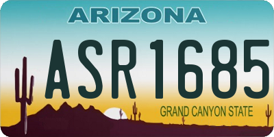 AZ license plate ASR1685