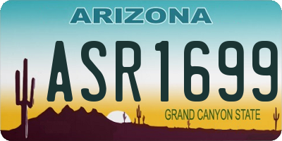 AZ license plate ASR1699
