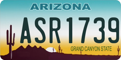 AZ license plate ASR1739