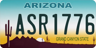 AZ license plate ASR1776