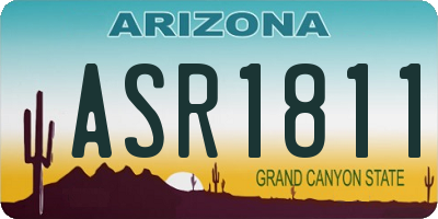 AZ license plate ASR1811