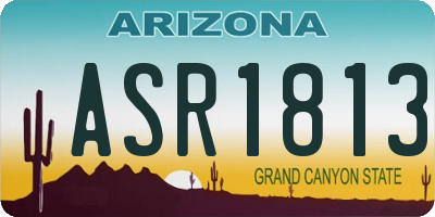 AZ license plate ASR1813