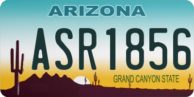 AZ license plate ASR1856