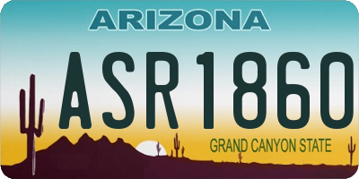 AZ license plate ASR1860