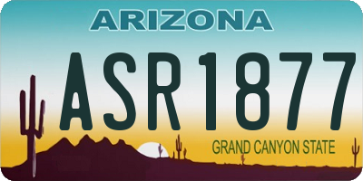 AZ license plate ASR1877
